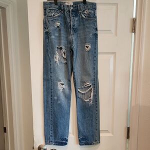 EUC We The Free People Sz 25 Distressed Denim Jeans